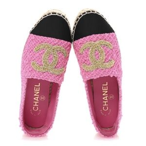Chanel pink espadrilles